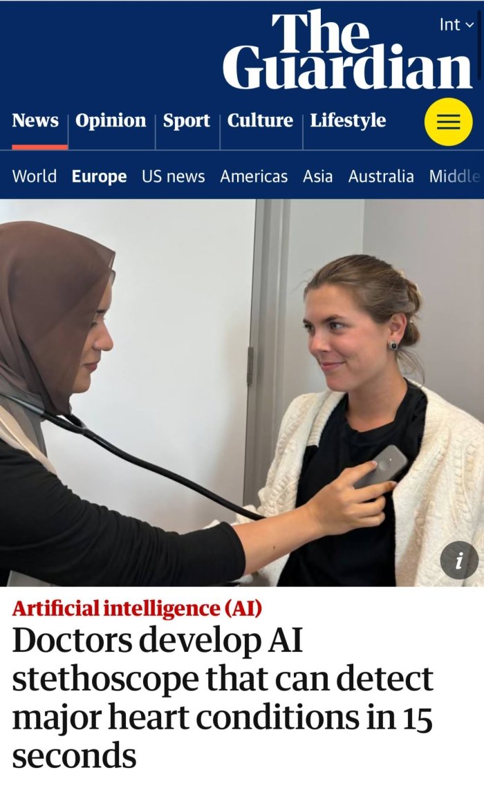 Энди шифокорлар юрак хасталикларини 15 сонияда аниқлай олади