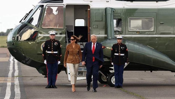 Trampning vertolyoti favqulodda qo‘nishni amalga oshirdi