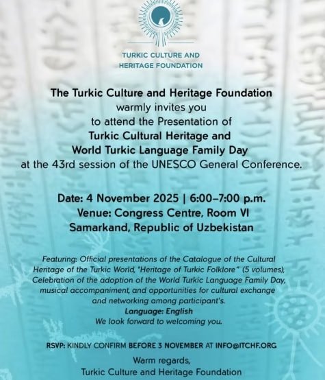Samarqandda Turk madaniyati va merosi fondi tomonidan noyob loyihalar taqdim etiladi