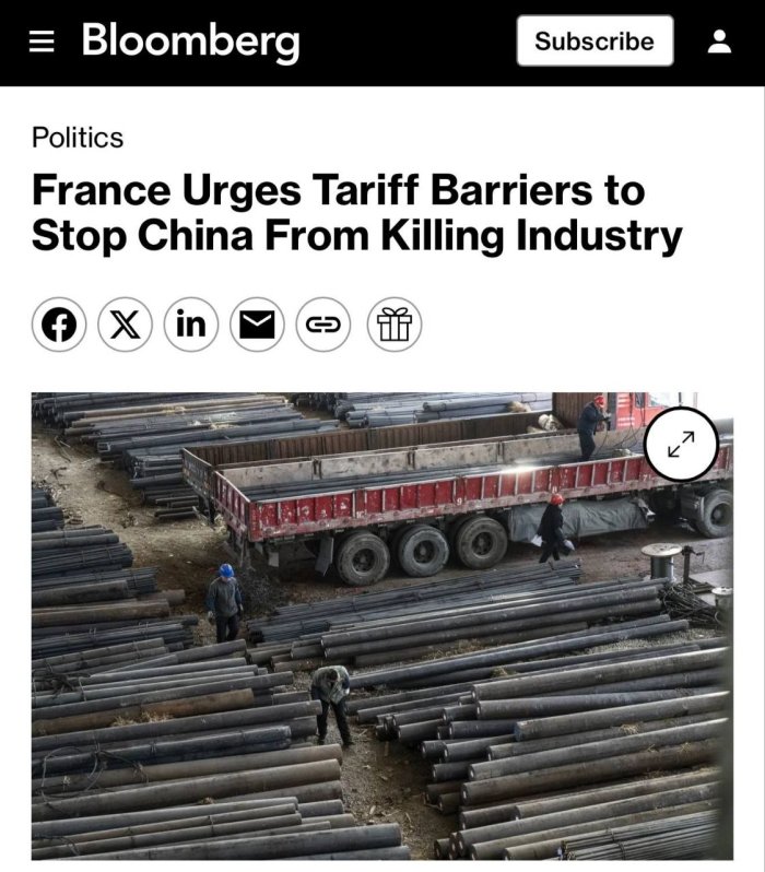 Франция Евроиттифоқни Хитойга қарши тариф тўсиқларини кучайтиришга ундади