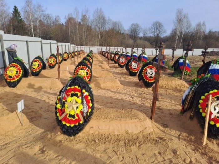 Ukraina urushida halok bo‘lgan 186 mingdan ortiq rossiyalik harbiyning shaxsi tasdiqlandi