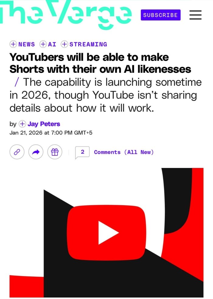 YouTube’да сунъий интеллектда яратилган видеолар янада кўпаяди