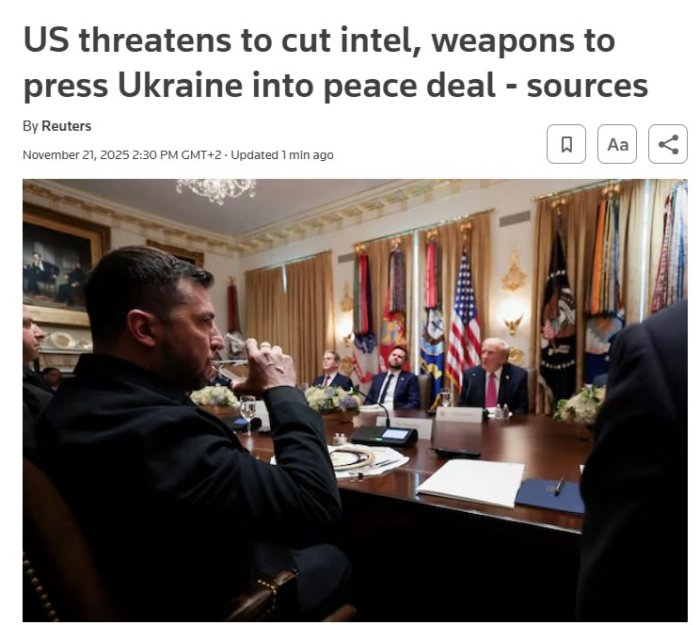 AQSh Ukrainaga ultimatum qo‘ydi