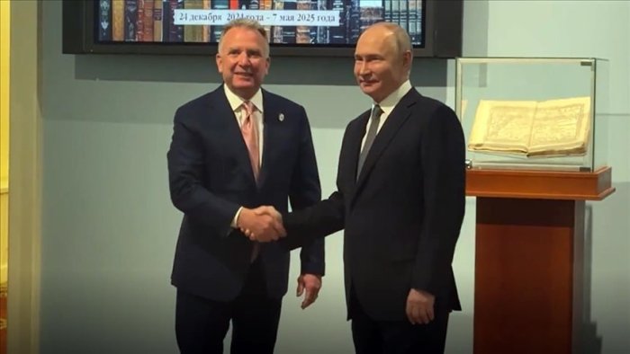 Путин Кремлда Трампнинг махсус вакили Уиткоффни қабул қилмоқда Путин Кремлда Трампнинг махсус вакили Уиткоффни қабул қилмоқда