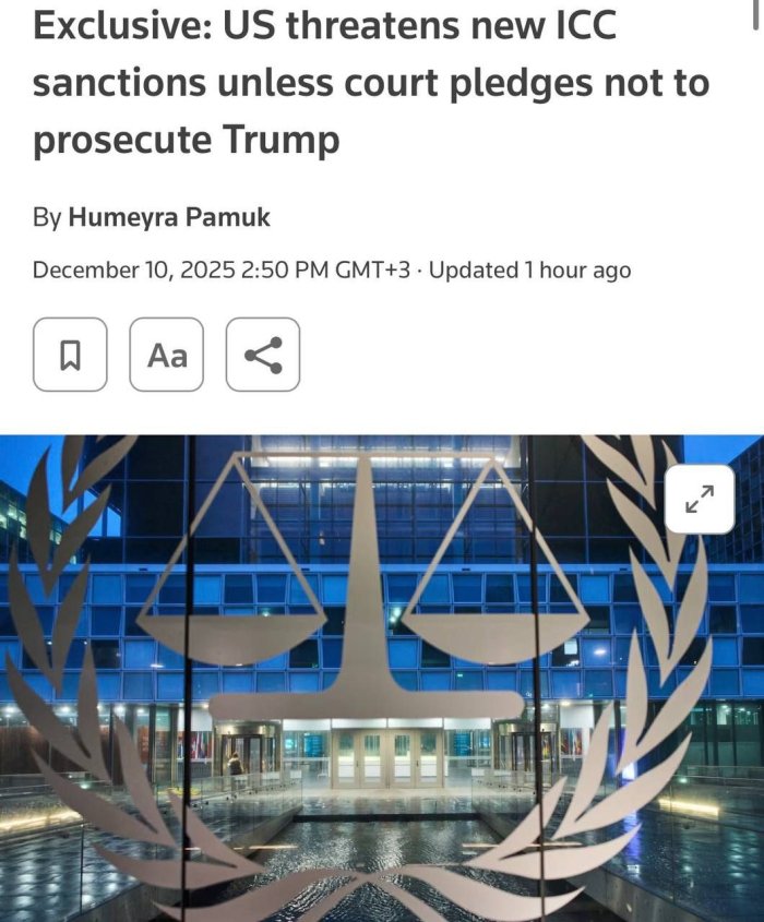 АҚШ Халқаро жиноий судга янги санкциялар билан таҳдид қилди