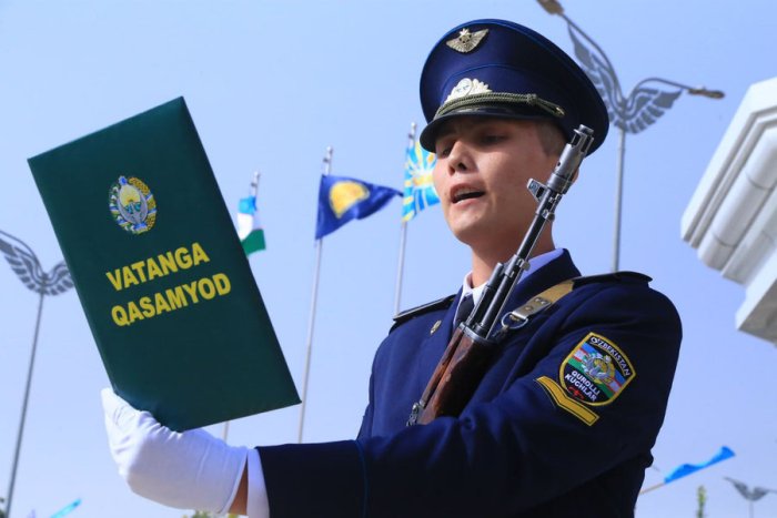O‘zbekiston oliy harbiy ta’lim muassasalarida “Vatanga qasamyod” marosimlari bo‘lib o‘tdi