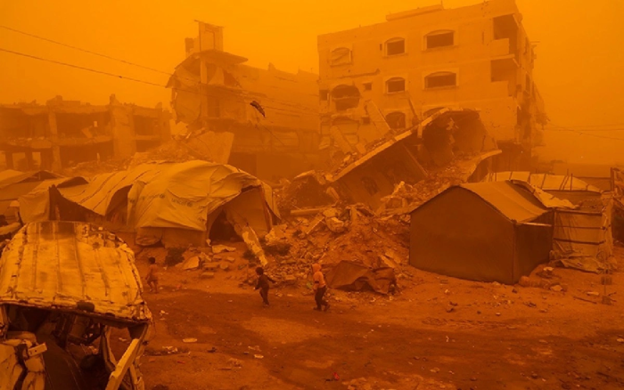 G‘azo sektorida qum bo‘roni yuz berdi