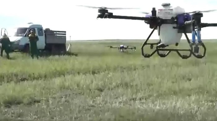 Қозоғистонда агродронлар кенг миқёсда синовдан ўтмоқда Қозоғистонда агродронлар кенг миқёсда синовдан ўтмоқда