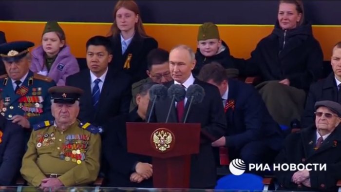 Vladimir Putinning G‘alaba paradidagi nutqi 10 daqiqa davom etdi