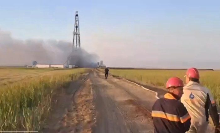 Mo‘ynoqdan otilib chiqqan katta bosimdagi gaz qudug‘i muvaffaqiyatli jilovlandi