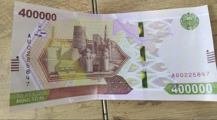 Markaziy bank 400 ming so‘mlik yangi banknotning suratiga izoh berdi