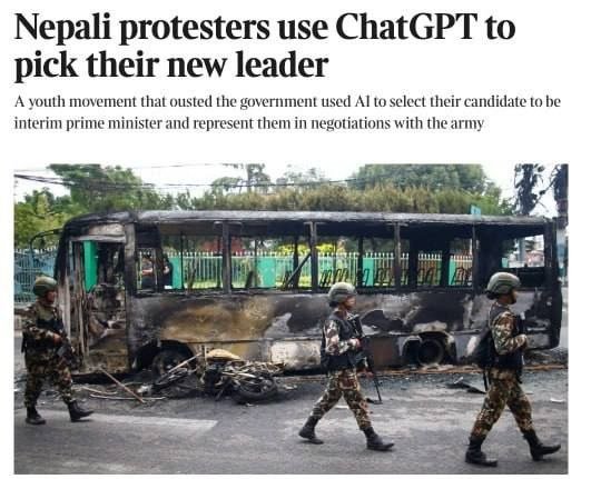 Nepaldagi yoshlar bosh vazirlikka nomzodni ChatGPT yordamida tanladi — The Hindustan Times 