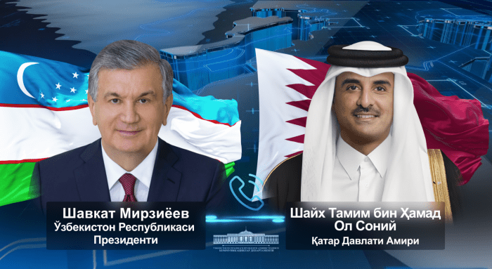 O‘zbekiston va Qatar yetakchilari telefon orqali muloqot qildi