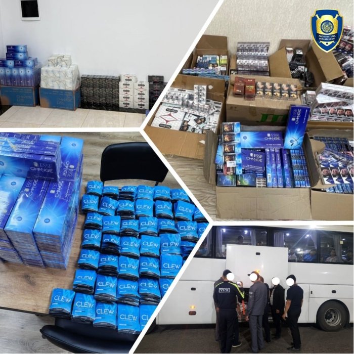 Тошкент, Наманган, Сурхондарё вилоятлари ва Қорақалпоғистон Республикасида акциз маркасиз тамаки маҳсулотларини муомалага киритилишининг олди олинди