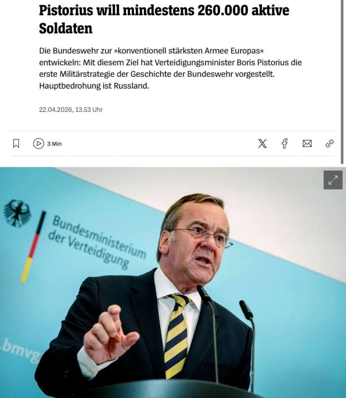 Berlin ilk bor harbiy strategiyasini qabul qildi. Rossiya asosiy tahdid deb topilmoqda