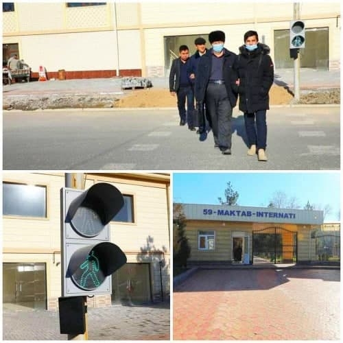 Самарқандда биринчи овозли светофор ўрнатилди