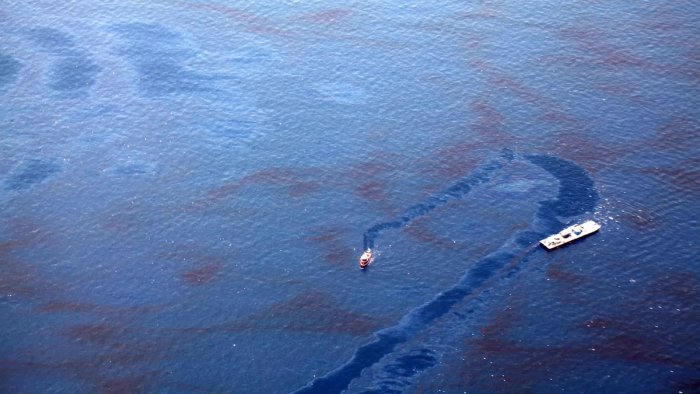 Мексикада денгиздан 400 тоннадан ортиқ нефть йиғиб олинди