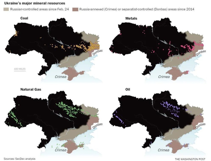 Rossiya Ukrainadan 12 trillion dollardan ortiq foydali qazilmalarni olgan
