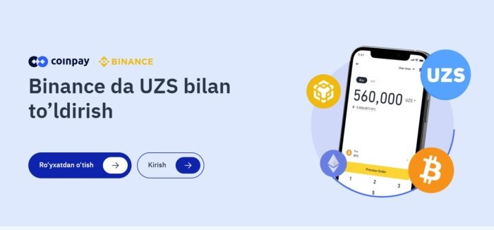 Binance расман Ўзбекистонда иш бошлади