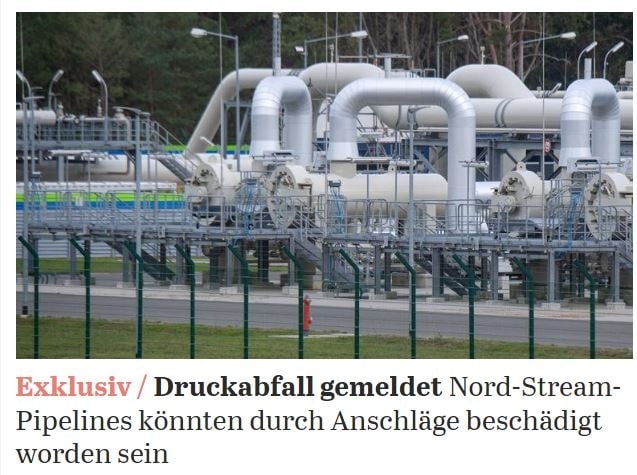 Nord Stream 2 va Nord Stream dagi muammolar sabotaj tufayli bo‘lishi mumkin - Tagesspiegel