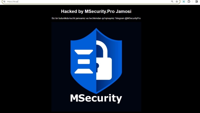 O‘zbekiston IIV rasmiy sayti xakerlar hujumiga uchradi