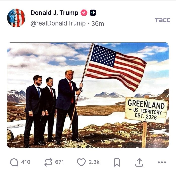 Tramp kutilmagan suratlarni e’lon qildi