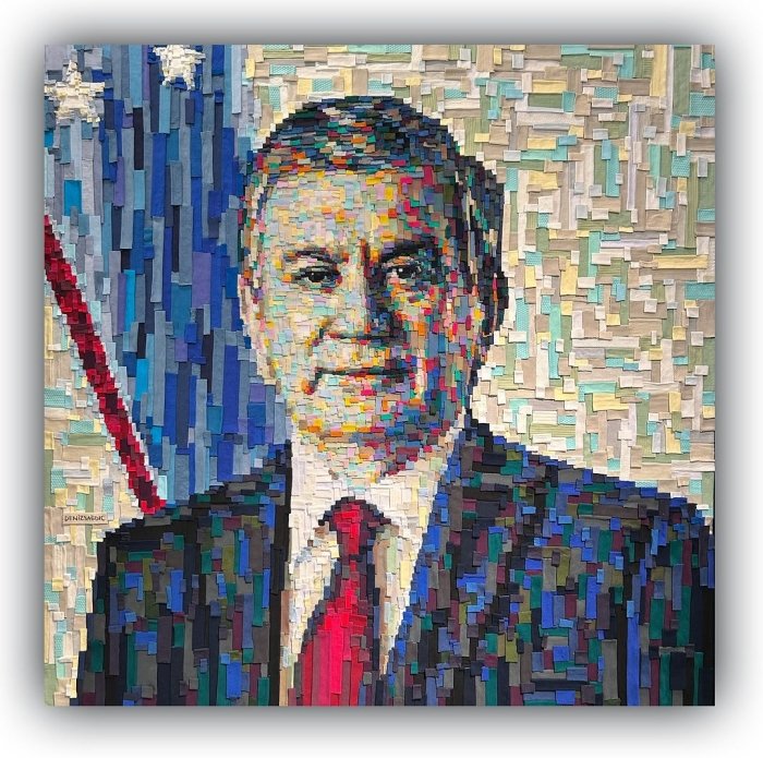 Turkiyalik ijodkor noodatiy usulda Shavkat Mirziyoyev portretini yaratdi