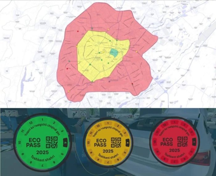 Энди Тошкент шаҳрининг марказига фақат электромобиллар кира олади