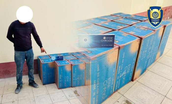 Farg‘onada 8 500 quti aksiz markasiz tamaki mahsulotini O‘zbekiston va Qirg‘iziston chegara hududidan kesib o‘tuvchi ariqdan olib o‘tayotgan shaxslar ushlandi