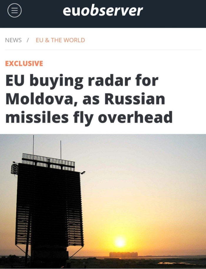Европа Иттифоқи Молдовага 40 миллион евро миқдоридаги ҳарбий ёрдам пакетини тақдим этади