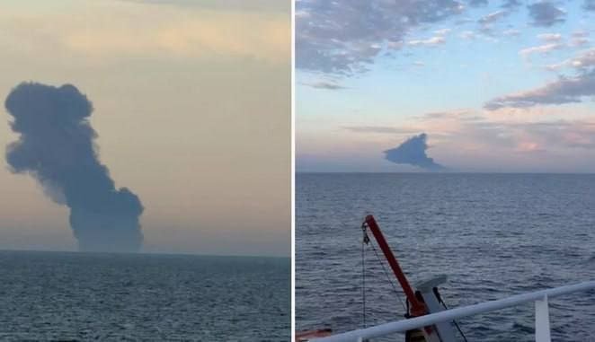 Qora dengizning Turkiya sohillari yaqinidagi qismida Rossiya “soya floti”ga tegishli ikki kema yonib ketdi