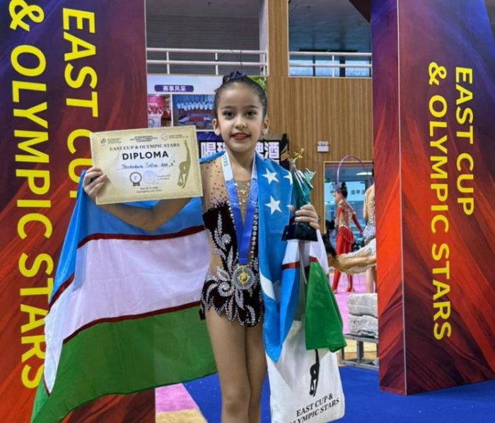 O‘zbekistonlik badiiy gimnastikachilar Xitoydagi musobaqada birinchi o‘rinni egalladi
