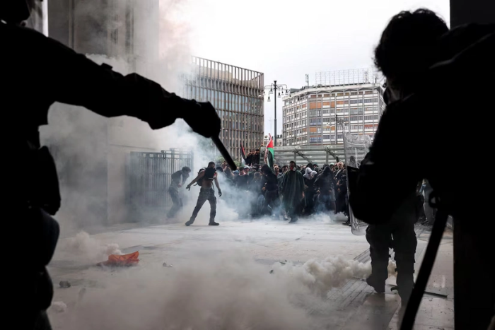 Itadiyada Falastin tarafdorlari va polisiya o‘rtasida yirik to‘qnashuv sodir bo‘ldi