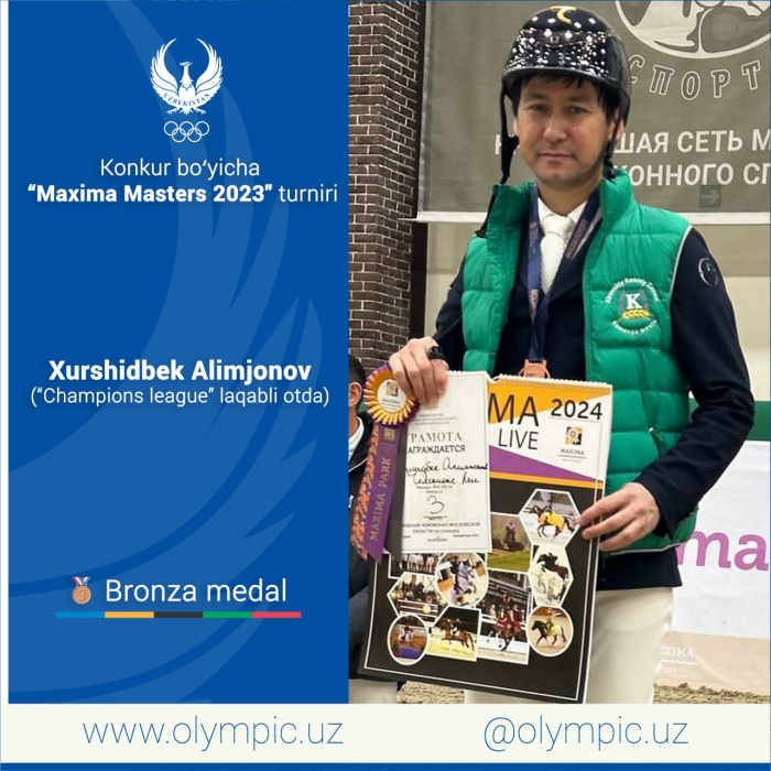 Хуршидбек Алимжонов  “Maxima Master 2023”  мусобақасининг Гран-при дастурида шоҳсупага кўтарилди