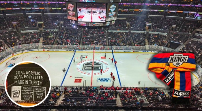 АҚШда можаро: машҳур клуб Туркияда ишлаб чиқарилган арман байроғи тасвирланган шарфларни сотди