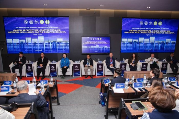 Туркий маданият ва мерос жамғармаси Президенти Қозоғистон архитектура ва қурилиш етакчи академиясининг 45 йиллигига бағишланган халқаро илмий-амалий конференцияда нутқ сўзлади