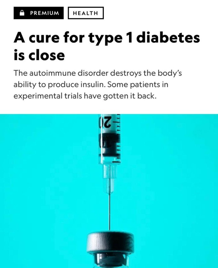 Олимлар 1-тур қандли диабетни енгишди