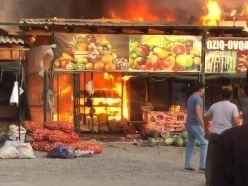 Сурхондарёда озиқ-овқат дўкони ёниб кетди