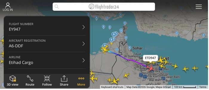 Абу-Даби осмонида парвозлар қайта тикланди — Flightradar