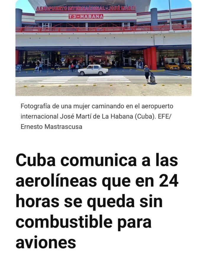  Куба авиакомпанияларни авиация ёнилғиси етишмовчилиг  ҳақида огоҳлантирмоқда — EFE