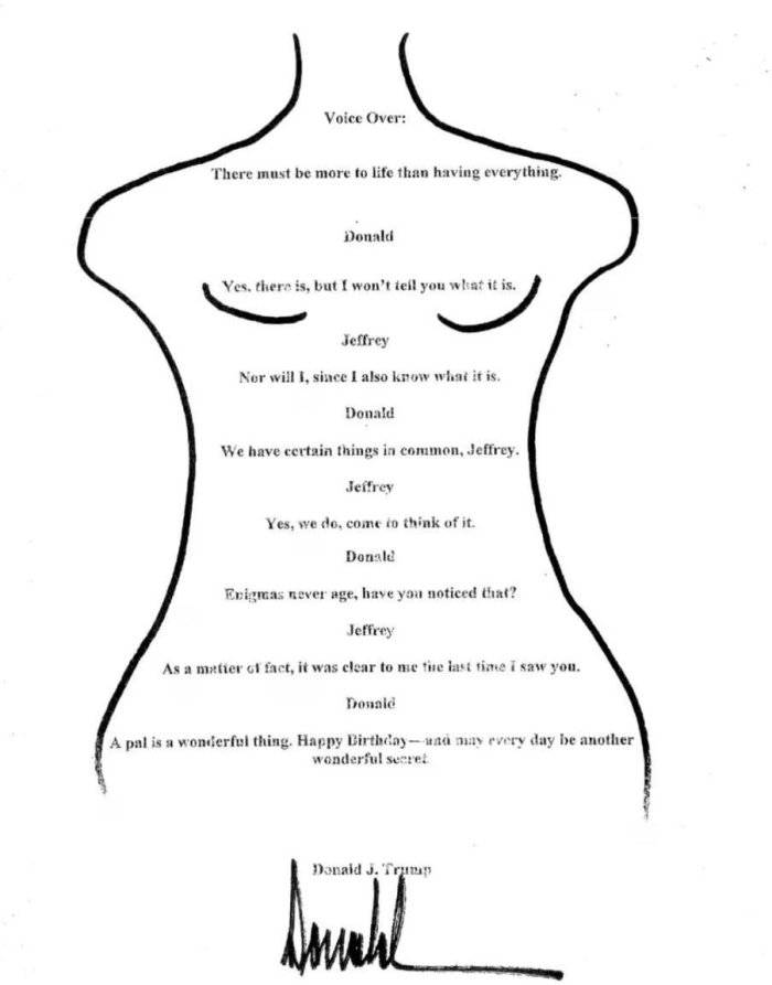 BBC: АҚШ Конгрессидаги демократлар Эпштейнга унинг 50 йиллик юбилейи муносабати билан Трамп томонидан юборилгани айтилаётган хат нусхасини эълон қилди