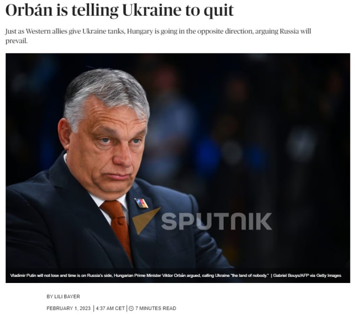 Orban Ukrainaning suveren davlat sifatida hayotiyligiga ochiqdan-ochiq shubha qilmoqda