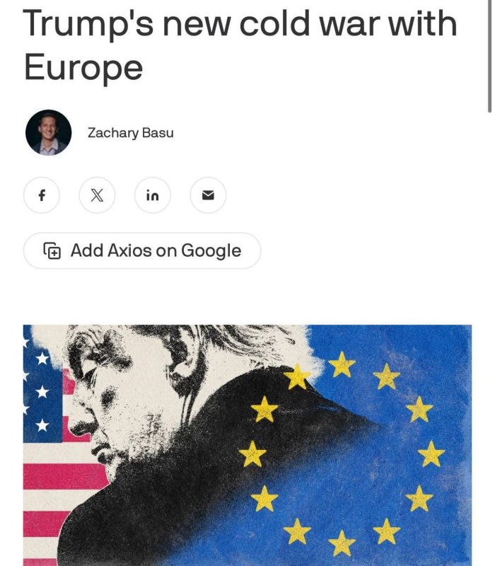 Tramp va Yevropa o‘rtasida yangi “sovuq urush” yuzaga keldi— Axios