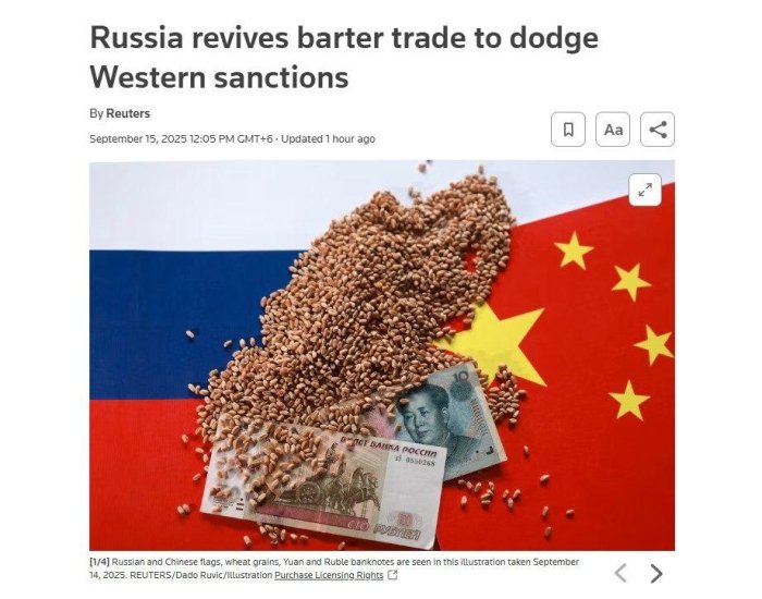 Rossiya xalqaro savdoda barter tizimiga qaytmoqda