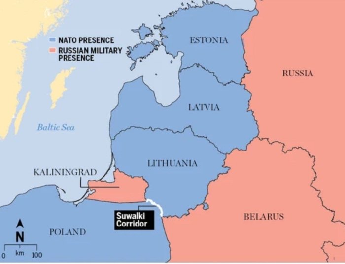 NATO Сувалкий йўлагини Россия томонидан эҳтимолий ҳужумга тайёрламоқда — Politico NATO Сувалкий йўлагини Россия томонидан эҳтимолий ҳужумга тайёрламоқда — Politico