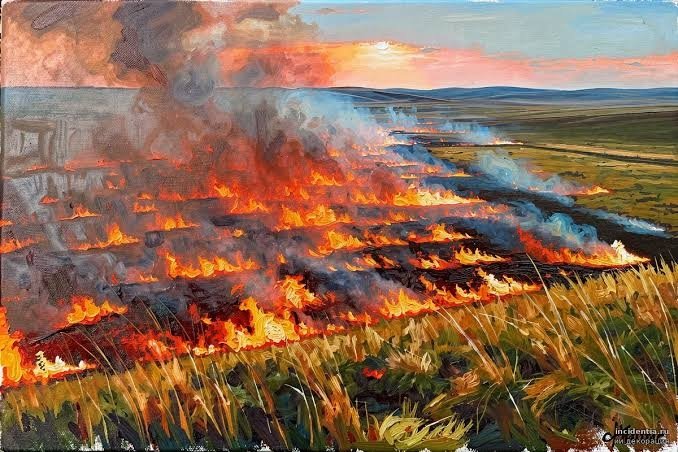 Мўғулистондаги ёнғин Хитой чегарасига яқинлашди