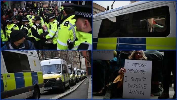 Лондонда Фаластин акциясида 47 фаол ҳибсга олинди