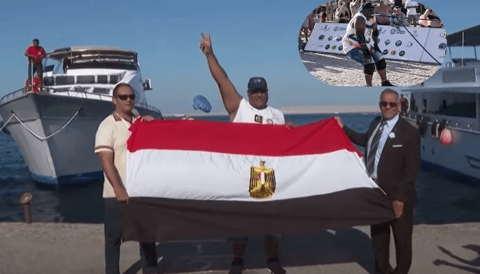 Мисрлик полвон 700 тоннали кемани тишлари билан тортди