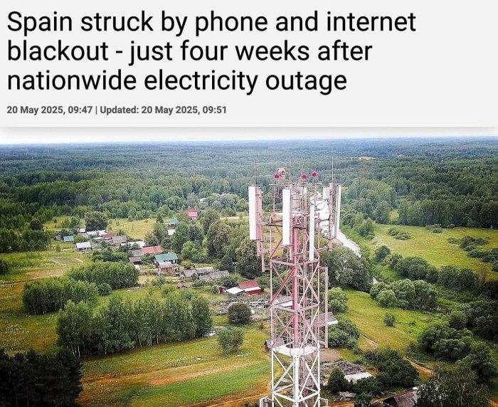 Butun Ispaniyada internet va mobil aloqa uzilib qoldi — OAV Butun Ispaniyada internet va mobil aloqa uzilib qoldi — OAV