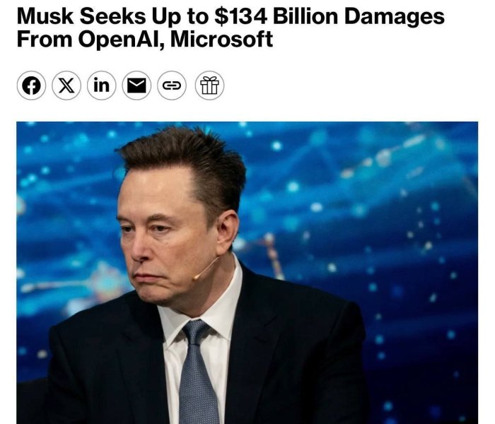 Ilon Mask OpenAI va Microsoft'ga qarshi sud da’vosi kiritdi